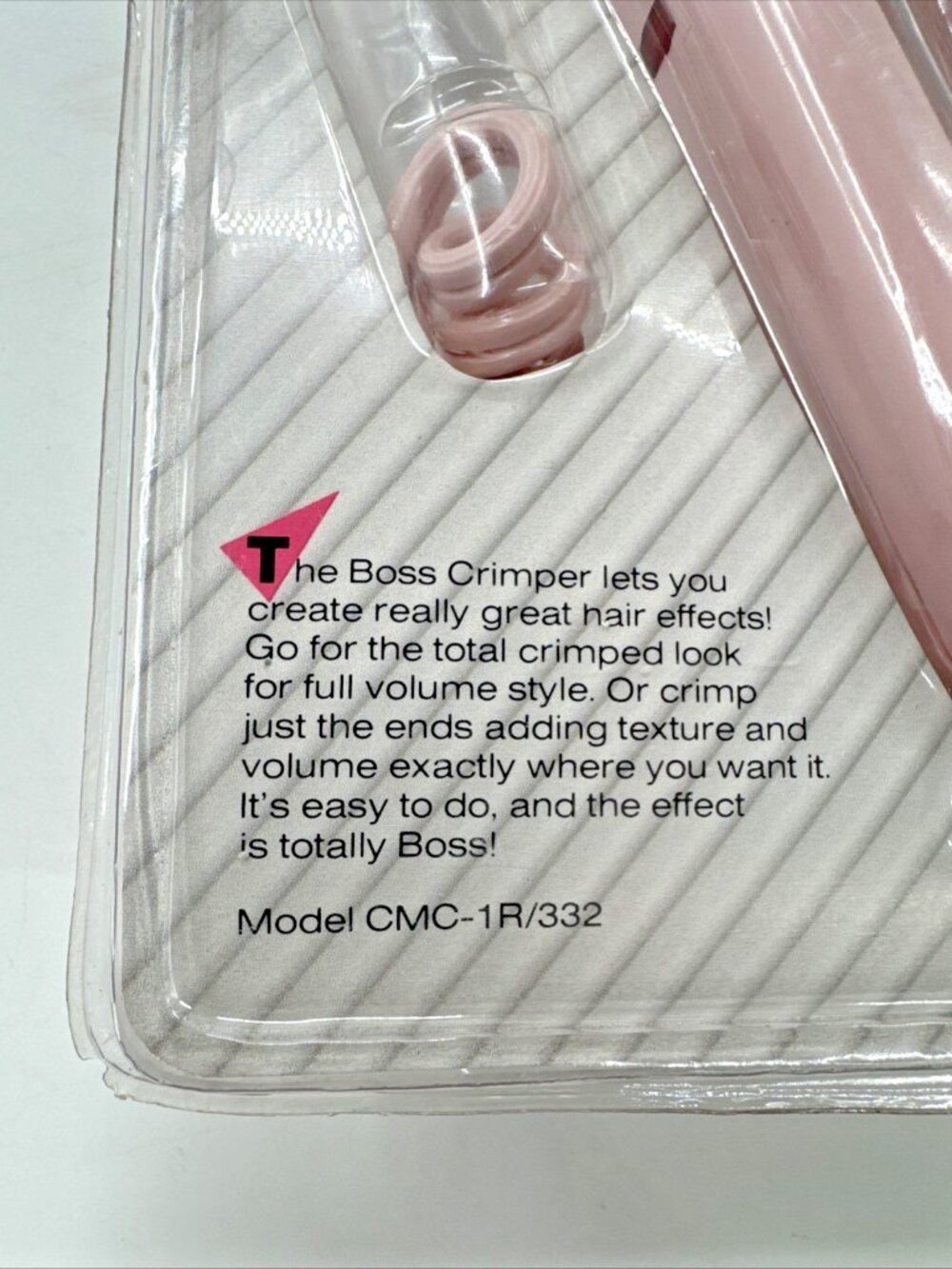 Vintage Windmere THE BOSS Hair Crimper Pink Styling Iron Retro CMC-1R/332 NEW - Picture 8 of 9